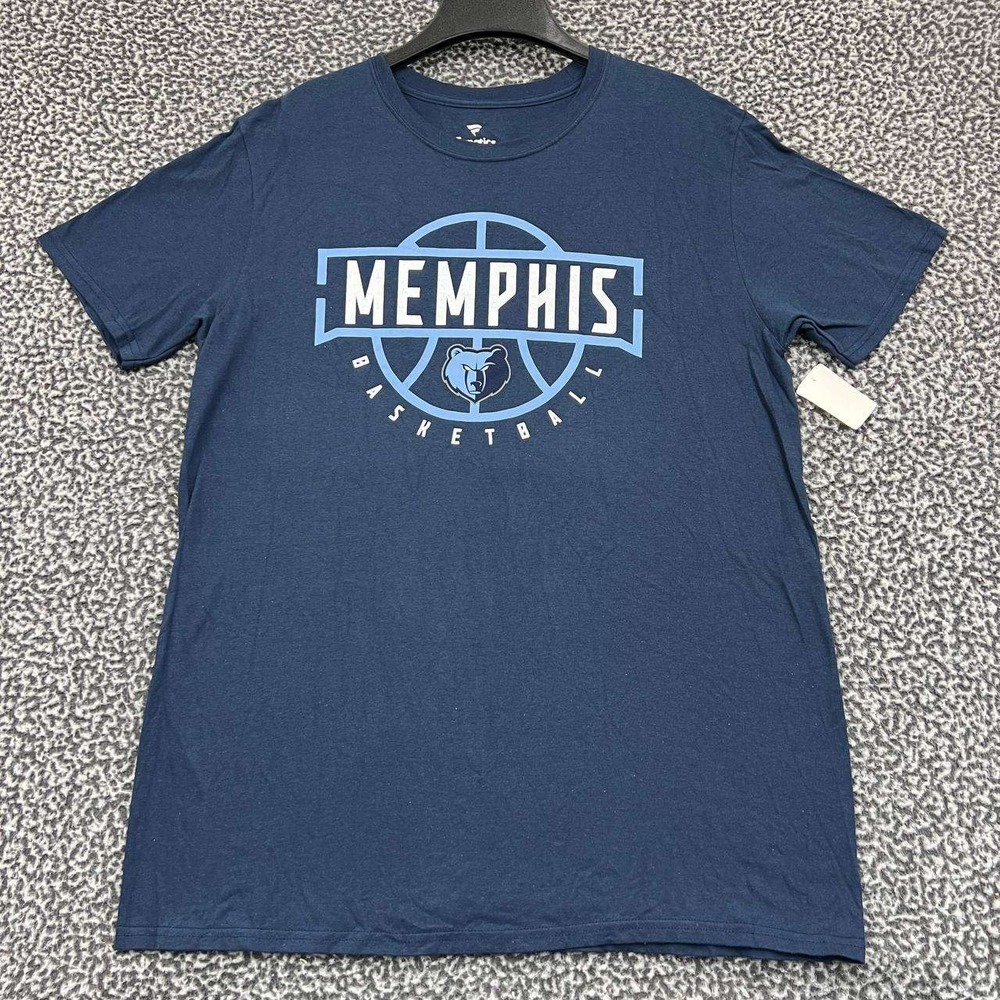 Memphis Grizzlies Shirt Men Large Blue‎ Fanatics Short Sleeve Crew Neck New L